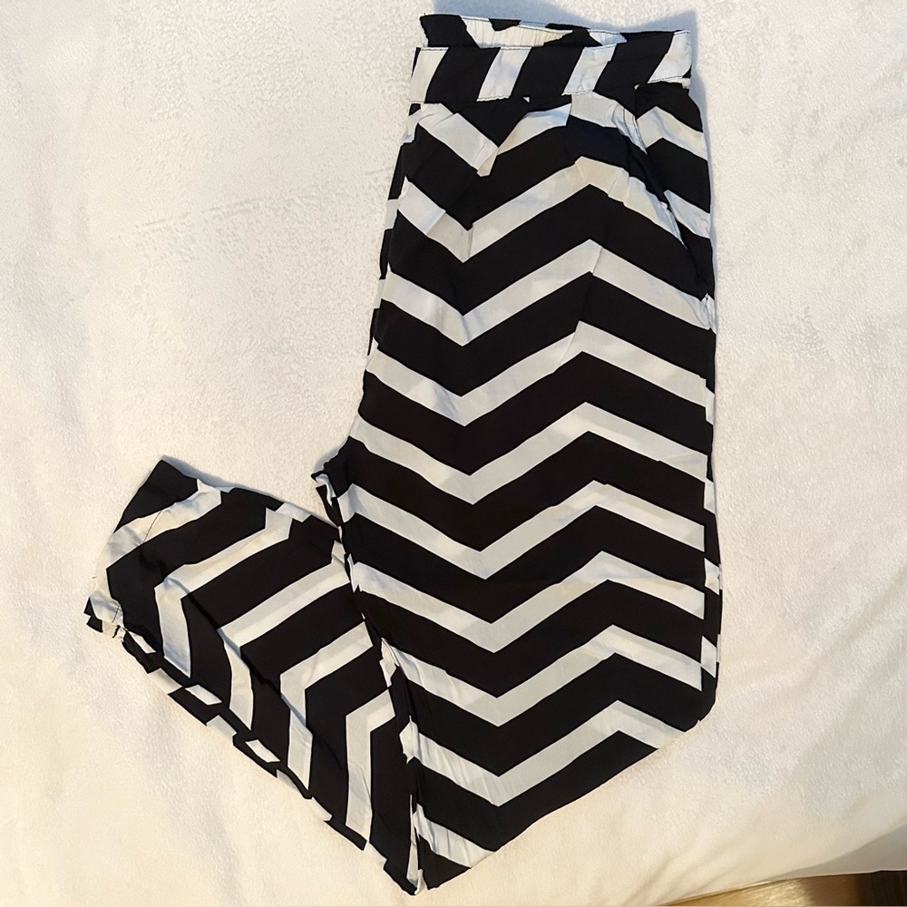 Seafolly Mod Club Out Ziggie Rayon Jogger Pant Women's S black white comfy fun